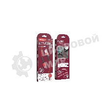 Кабель Smartbuy S26 MicroUSB красный, 3 А, QC, нейл.,1 м