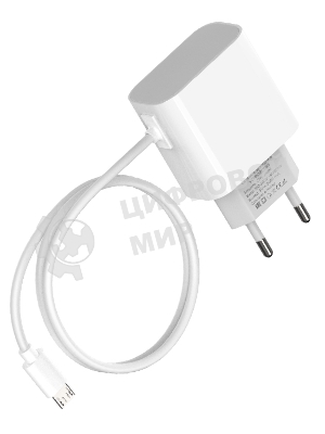 Сетевое зарядное устройство Maxvi CHL-240M 2.4A, with microUSB cable, белый