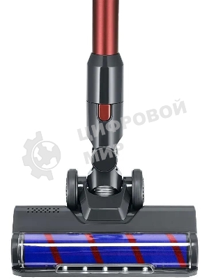Пылесос вертикальный Kitfort КТ-5539 красный/серый, питание от аккумулятора, 225 Вт, уборка сухая, пылесборник 0,6 л