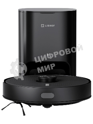 Робот-пылесос Libhof VCWD-L9633 черный, 3200 мА*ч Li-Ion, уборка сухая/влажная, пылесборник контейнер 0,25 л