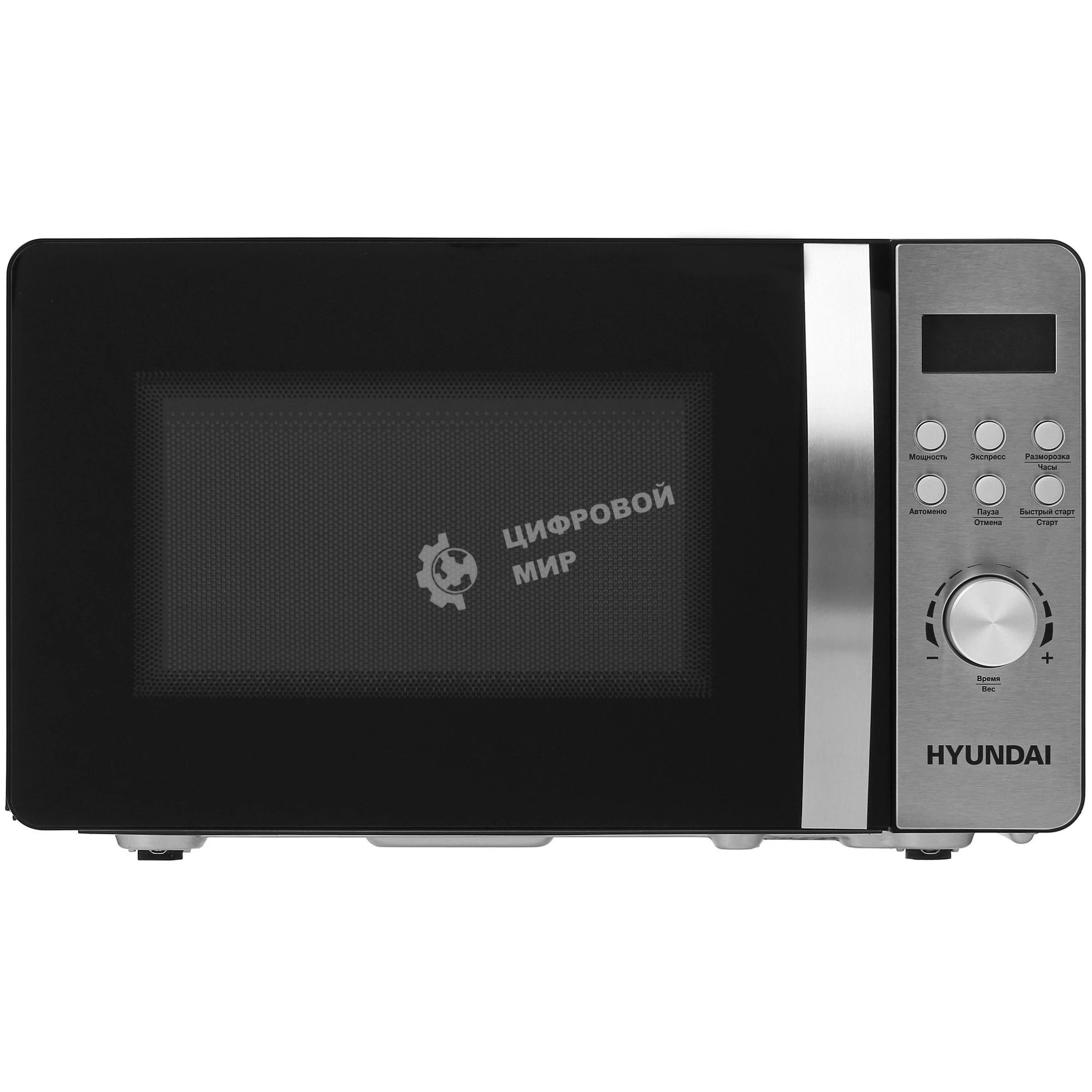 Микроволновая печь Hyundai HYM-D2071 черный, 20 л, 700 Вт, переключатели — кнопки, поворотный механизм