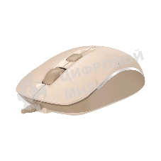 Мышь проводная A4Tech Fstyler FM26 бежевый/коричневый, 1600 dpi, USB, кнопки - 4