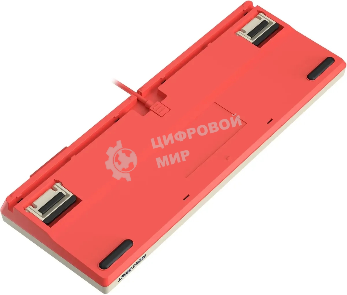 Клавиатура проводная A4Tech Bloody AT87 Proxy Boom USB бежевый/красный