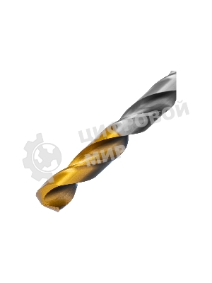 Сверло спиральное по металлу Denzel 8,5 х 165 мм, Р6М5, Golden Tip, удлиненное