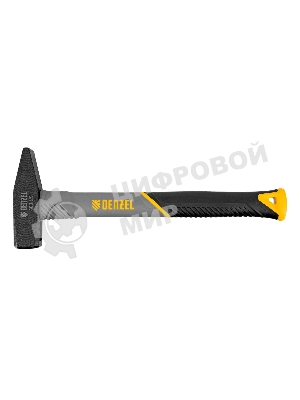 Молоток слесарный Denzel 600 г, кованый, фибергласовая рукоятка c TPR покрытием