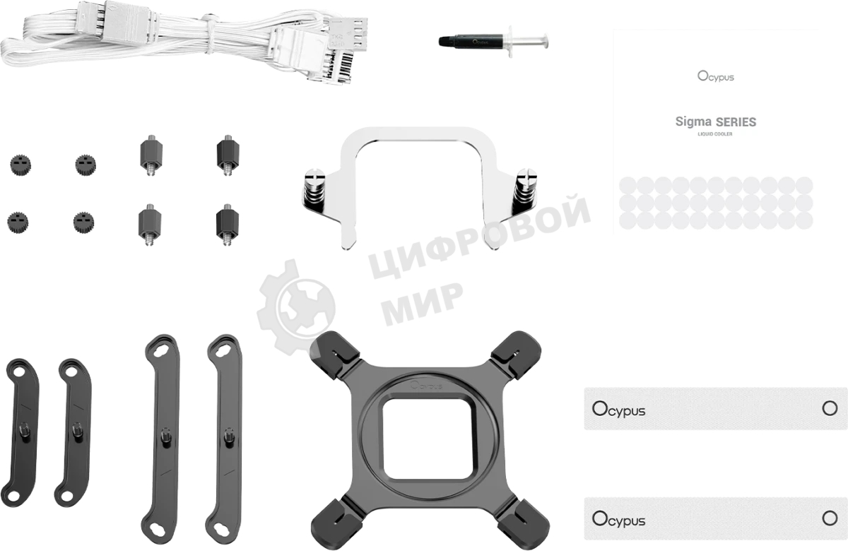 Система охлаждения Ocypus Sigma L36 WH ARGB, 360мм, LCD Pump 2.4