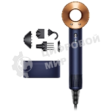 Фен Dyson HD07 синий/медный, 1600 Вт, компактный, ионизация