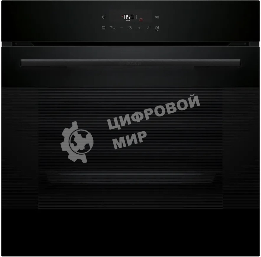 Электрический духовой шкаф Bosch HJG852YB0T Serie 6, 60 см, 66 л, черный,сенсорное управление, 8 режимов+AutoPilot 30(30 автоматических программ), LCD-дисплей, галогенное освещение, самоочистка EcoClean,Soft Open and Soft Close door,телескопические направляющие на 2 уровнях