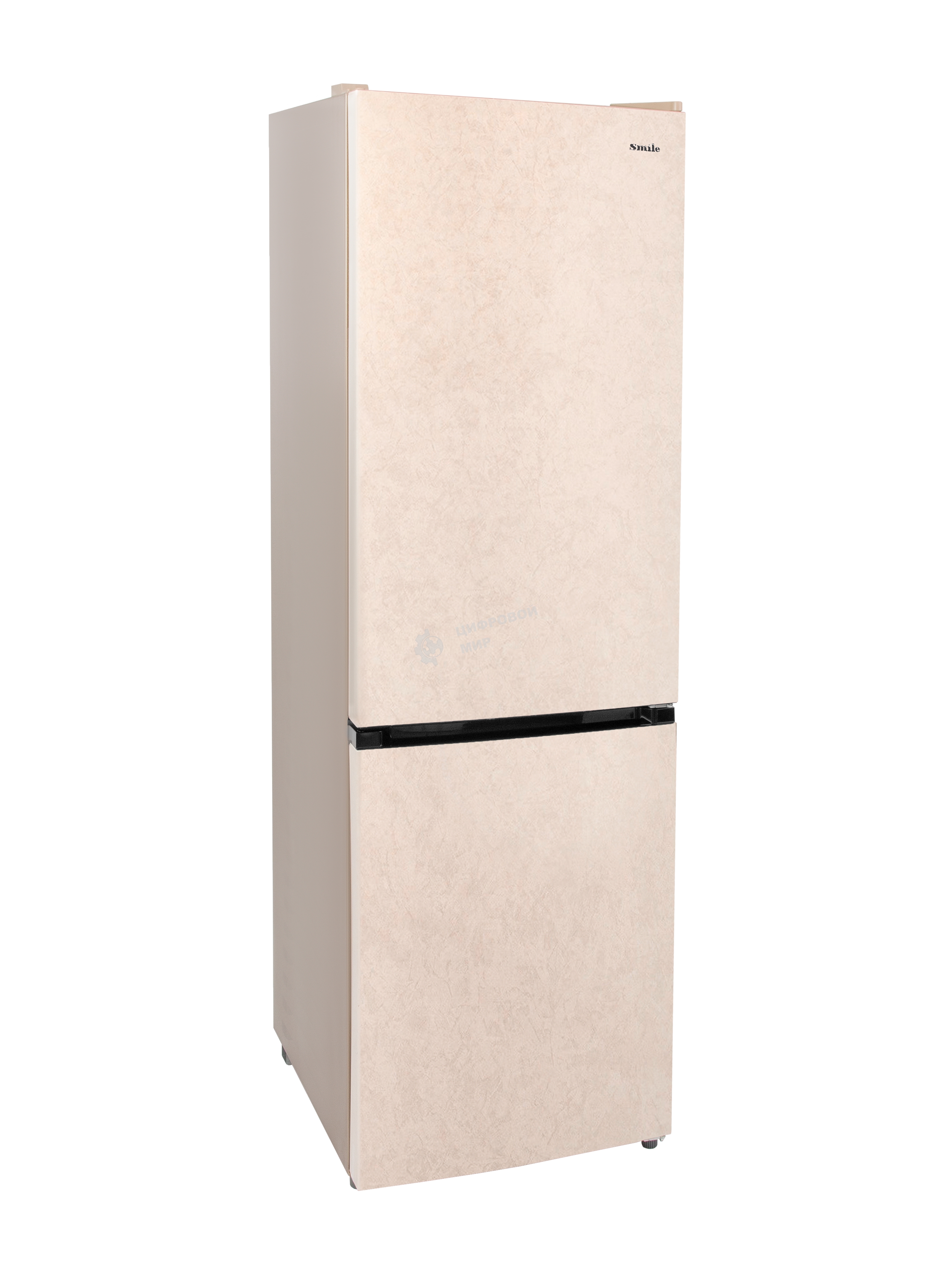 Холодильник Smile SRF348BGT бежевый мрамор двухкамерный 215/95 л морозилка снизу, No Frost