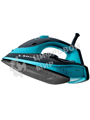 Утюг BRAYER BR4019 голубой/черный, 2400 Вт, 25 г/мин, 140 г/мин, 320 мл