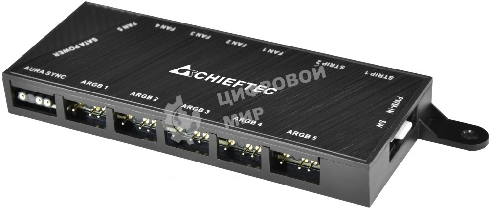 Компьютерный корпус CHIEFTEC HUNTER GS-01B-OP без БП, боковая панель из закаленного стекла, 3xARGB LED 120мм вентилятора спереди, 1xARGB LED 120мм вентилятор сзади, черный, ATX