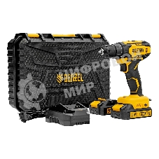 Дрель-шуруповерт Denzel CDQ-20, 20 В, 2 Ач, 40 Нм, щеточный