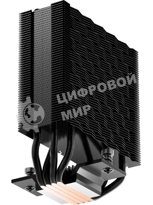 Кулер для процессора PCCooler RT400 Digital BK (230W, 4-pin PWM, LED temp., 152mm, Al/Cu, 4x6mm, 1x120мм, 73.32CFM, 34.9dBA, 2200RPM, S: 1851/1700/1200/115X, AM5/AM4, черный)