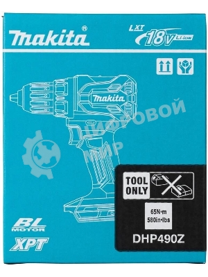 Дрель-шуруповерт Makita DHP490Z аккум. патрон:быстрозажимной