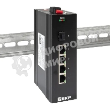 Коммутатор EKF TSX-U-1GX/SFP-4GTP, 4×1 Гбит/с PoE + 1×1 Гбит/с SFP, неуправляемый