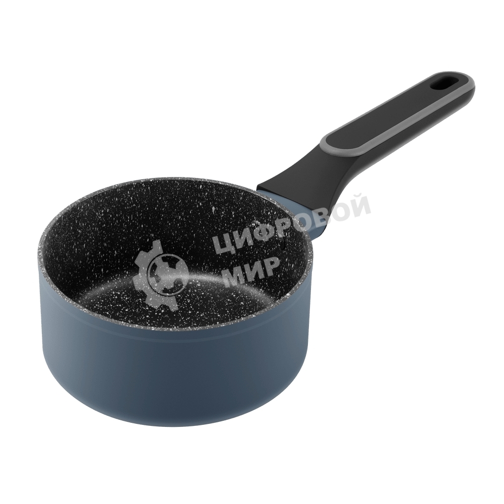 Ковш Maunfeld FRIDA MSP15FA02DG из кованого алюминия со стеклянной крышкой, 16 см, 1,5 л.