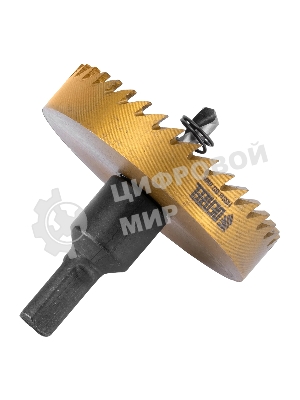 Коронка по металлу Denzel HSS, 65 мм, нитридтитановое покрытие