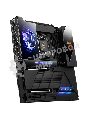 Материнская плата MSI MEG Z890 GODLIKE, LGA1851, Intel Z890, 4xDDR5, 4xSATA, 8xM.2, 2xPCIe 5.0 x16, 1xPCIe 4.0 x4, 2xThunderbolt 4 (40Gbps), 1x10G LAN, 1x5Gb LAN, Wi-Fi 7, Bluetooth 5.4, 5xUSB-C 10Gbps, 1xUSB-C 20Gbps, 8xUSB-A 10Gbps, 4xUSB-A 5Gbps, 4xUSB-A 2.0, 1xS/PDIF, 2x3.5 мм, 7.1, E-ATX