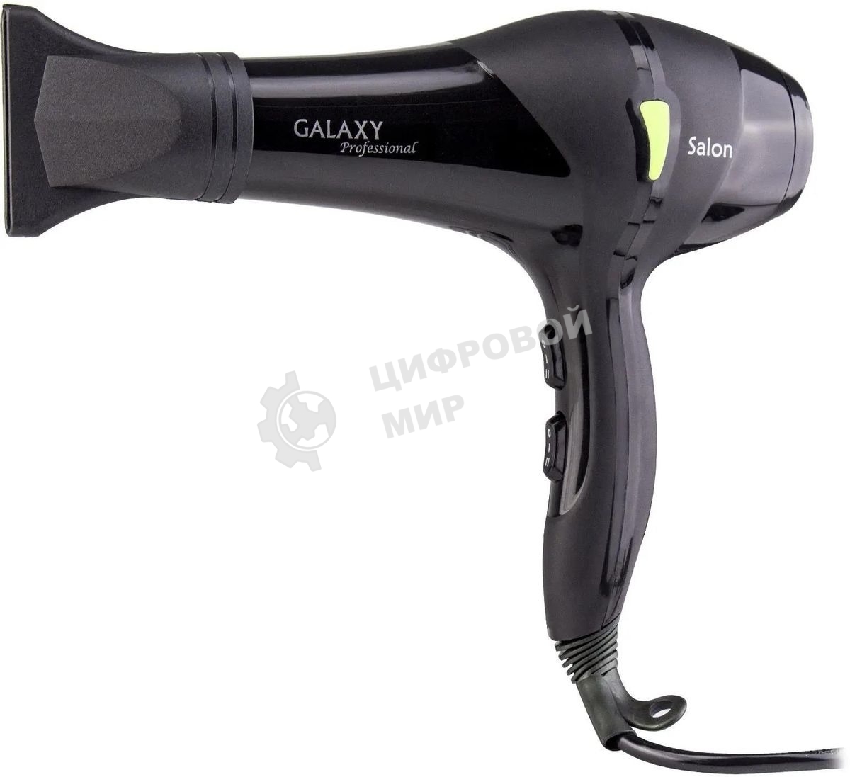 Фен для волос профессиональный Galaxy Line GL 4317, черный, 2200Вт, АС мотор, 2 скоростных режима, 3 температурных режима, защита мотора от перегрева, защитная сетка, подвесная петля,насадка-концентратор