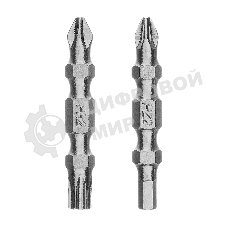 Набор бит двухстор. Gross PH2-T30х45мм, PZ2-H4х45мм, сталь S2, 2 шт.