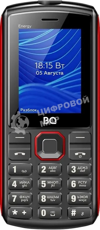 Мобильный телефон BQ 2452 Energy черный/красный