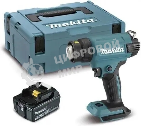 Фен технический аккумуляторный LXT 18В, 550 град, кейс MakPac,насадки (1х5А·ч)