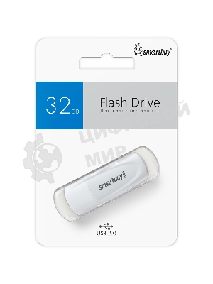 Флешка USB Smartbuy Scout white (SB032Gb2SCW), 32Gb, USB 2.0, R/W 15/5, белый