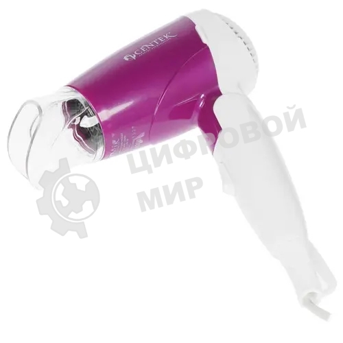 Фен Centek CT-2230 Violet (фиолет/бел) 1200Вт, 2 скорости и температуры нагрева, складная ручка