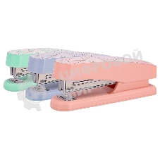 Степлер Deli E0402F Macaron 24/6 26/6 (25 листов), ассорти, закрытый/открытый, коробка