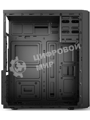 Корпус CBR PCC-ATX-E180-USB32-USB22-WPSU, Midi-Tower, чёрный