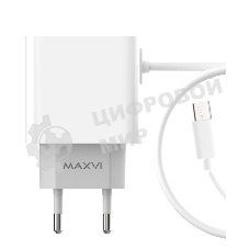 Сетевое зарядное устройство Maxvi CHL-240M 2.4A, with microUSB cable, белый