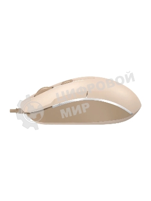 Мышь проводная A4Tech Fstyler FM26 бежевый/коричневый, 1600 dpi, USB, кнопки - 4