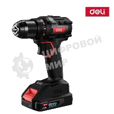 Дрель-шуруповерт Deli DE-DZ20-2D2, 20 В, 2 Ач, 70 Нм, бесщеточный