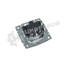 Розетка 1-местная IEK BRITE РСбш10-3-44-БрС с заземлением, с защитными шторками и крышкой, 16А, IP44, сталь