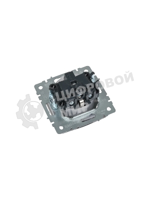 Розетка 1-местная IEK BRITE РСбш10-3-44-БрС с заземлением, с защитными шторками и крышкой, 16А, IP44, сталь