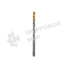 Сверло спиральное по металлу Denzel 8,5 х 165 мм, Р6М5, Golden Tip, удлиненное