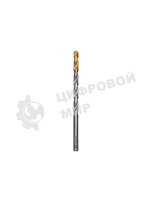 Сверло спиральное по металлу Denzel 8,5 х 165 мм, Р6М5, Golden Tip, удлиненное