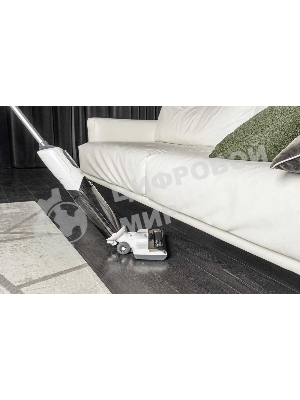 Пылесос вертикальный GARLYN Aqua Base 3 белый/черный, питание от аккумулятора, 170 Вт, уборка сухая/влажная, пылесборник 0.4 л