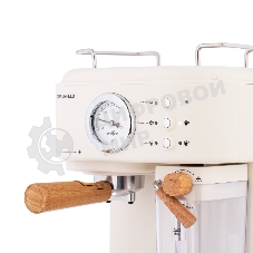 Кофеварка рожковая Maunfeld MF-737BG PRO бежевый, исп. кофе - молотый, 1.5 л, 1250 Вт, 15 бар