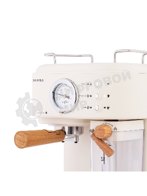 Кофеварка рожковая Maunfeld MF-737BG PRO бежевый, исп. кофе - молотый, 1.5 л, 1250 Вт, 15 бар