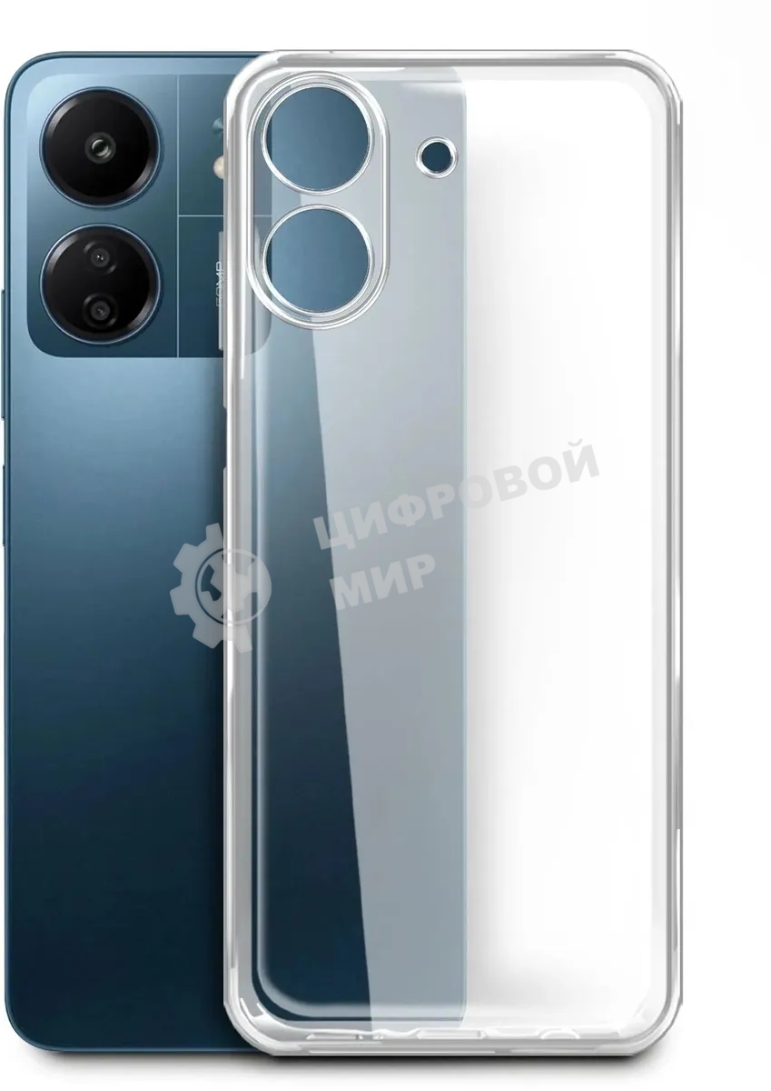 Чехол (клип-кейс) BoraSCO для Xiaomi Redmi 13C Silicone Case прозрачный (72840)