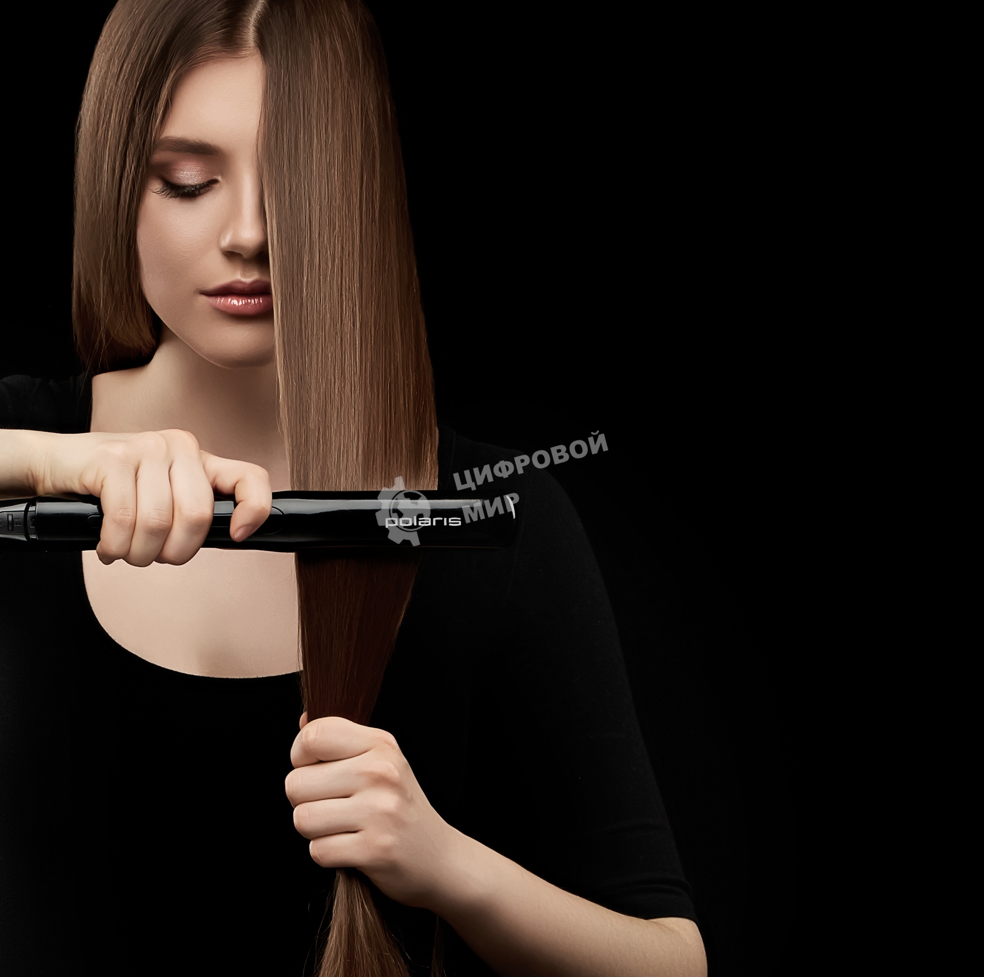 Выпрямитель Polaris PHSS 2595TAi Argan Therapy PRO 48Вт черный (макс.темп.:230С)