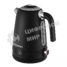 Чайник электрический Kitfort KT-6121-1 1.7 л, 2200 Вт, черный (корпус: нержавеющая сталь/пластик)