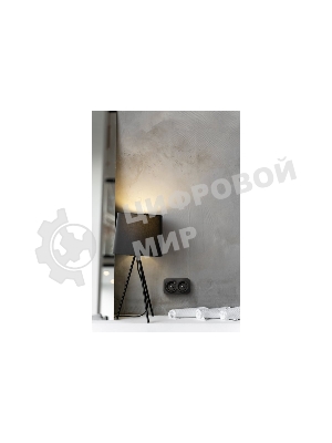 Розеточный блок двойной с заземлением с предварительным подключением со шторками 16А 250В винтовые зажимы накладной Quteo IP20 Чёрный матовый