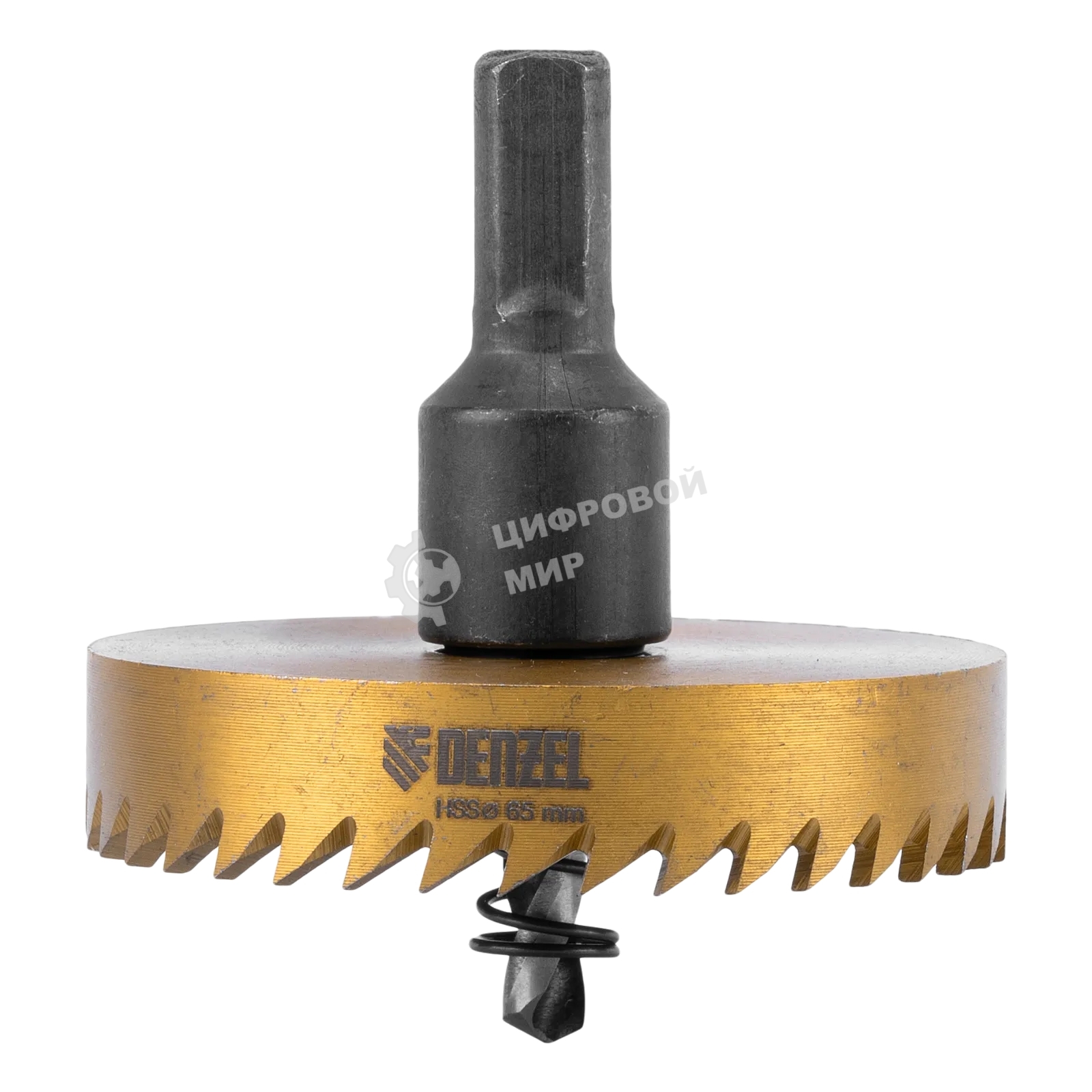 Коронка по металлу Denzel HSS, 65 мм, нитридтитановое покрытие