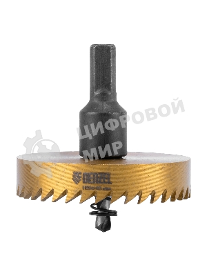 Коронка по металлу Denzel HSS, 65 мм, нитридтитановое покрытие