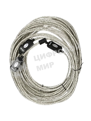 Кабель-адаптер VCOM VUS7049-25M USB2.0-repeater, удлинительный активный Am-->Af 25м