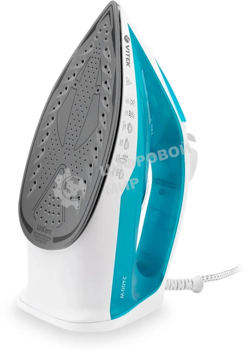 Утюг Vitek VT-8336 белый/бирюзовый