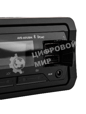 Автомагнитола ACV AVS-601UBM, 1 DIN, Bluetooth, USB Type-A, AUX, пульт ДУ