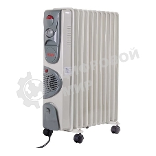 Обогреватель масляный Ресанта ОМ-12НВ (12 секций) белый, 2900 Вт, 25 м2, термостат 67/3/12